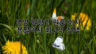 영암 원항리 원룸 이사, 용달이사 최고의 선택!